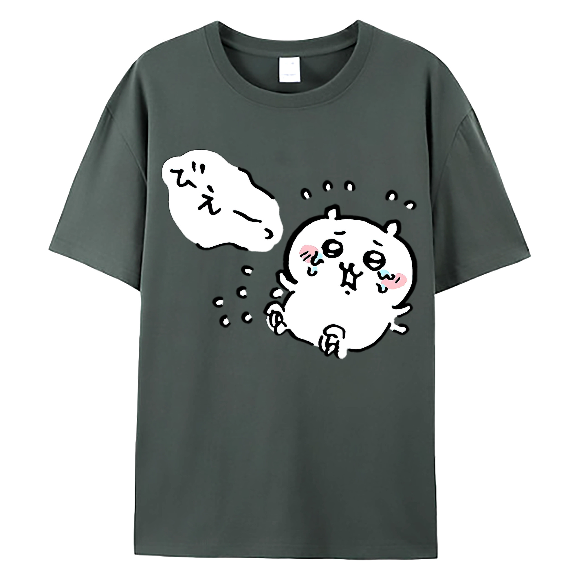 （画像用） ちいかわ ちいかわ Chii-kawa chiikawa 綿100％ メンズ半袖Tシャツ｜肌触りやわらか＆通気性